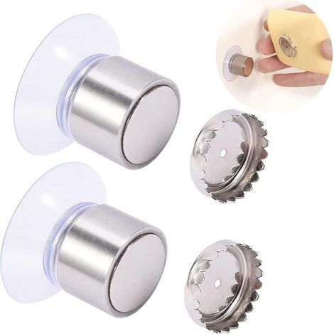 2 jaboneras magnéticas de pared, soporte magnético de acero inoxidable para jabón, almacenamiento magnético de jabón para cocina, ducha, lavabo y baño. (1/4)