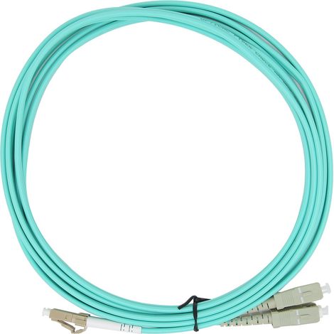 Câble Fibre Optique Multimode Double Cœur LC/UPC vers SC/UPC pour Réseaux et Transmission Données. (1/5)