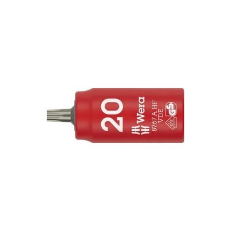 Vaso  de  punta  8767  A  VDE  HF  1/4  pulgadas  TX  20  L.36mm  WERA (1/5)
