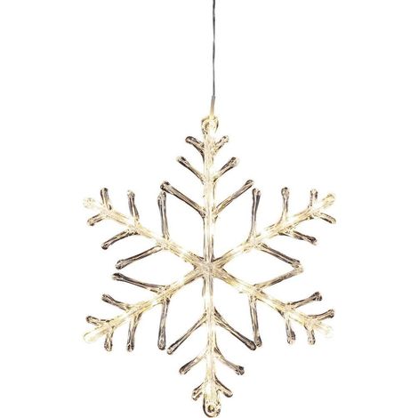 Konstsmide 4440-103 Acryl-Figur flocon de neige blanc chaud LED transparent (1/3)