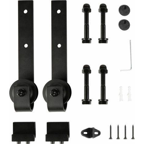 Roulette Porte Coulissante, Accessoires pour Portes Coulissantes, Noir (Roulette kit seulement) (1/4)