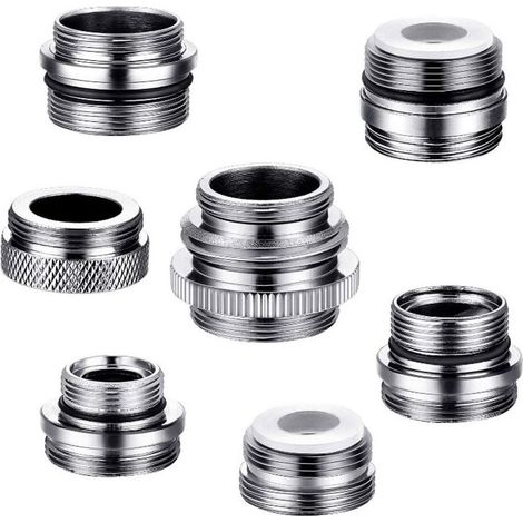 7-Piece Faucet Adapter Set, Brass Kitchen Sink Aerator Adapter, Male to Female Garden Hose Adapter, YMYNY Water Filter (1/3)
