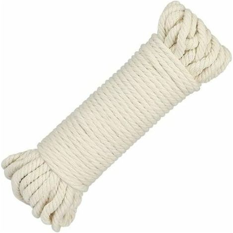 10mm Natural Cotton Macrame Rope 10 Meters Macrame Cotton Cord for Plant Hangings Bohemian Decor Packaging Knitting