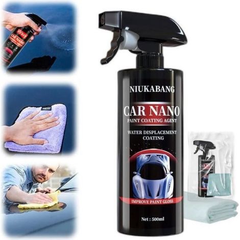 Nano Car Scratch Removal Spray,Car Nano Repairing Spray,Polish Voiture,Spray Éclaircissant pour Carrosserie,High BAUME (1/4)