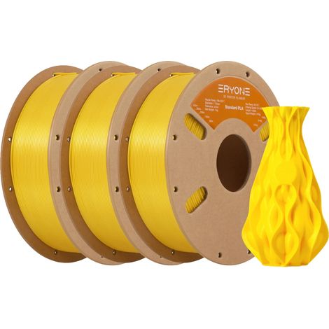 Filamento PLA, diametro 1,75 mm, materiale di alta qualità per stampa 3D, giallo - 3 kg (1/2)