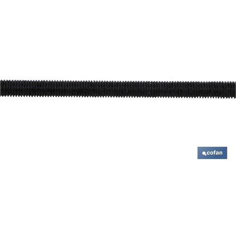 Barra filettata 8,8 (1 m) Nera DIN-975 C-8,8 M-5