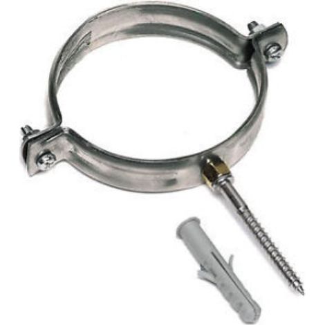 Collier de cheminA e en acier inoxydable avec vis A  goujon 16 cm 160 millimA tre