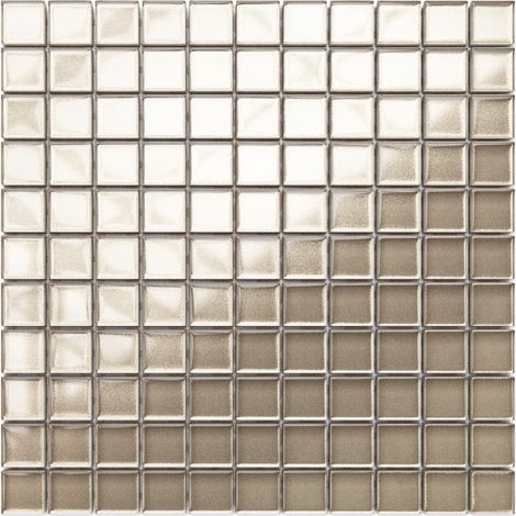 Ilcom mosaico in vetro su rete per bagno e cucina 30cm x 30cm- Pale gold (1/4)