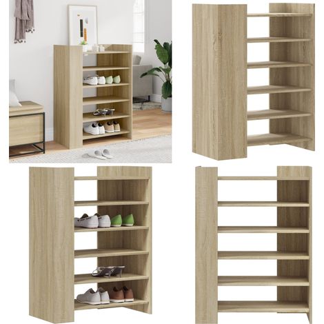 Schuhschrank Sonoma-Eiche 74,5x37,5x100 cm Holzwerkstoff - Schuhschrank - Holzwerkstoff - Sonoma-Eiche - Garderobe - Aufbewahrung - Home & Living (1/5)