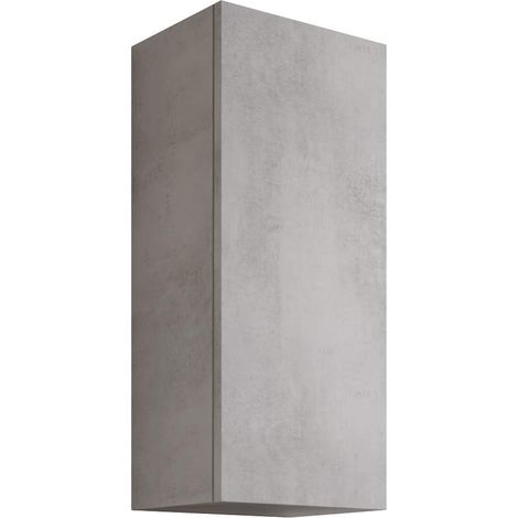 MaMa Store Atena Pensile Singolo Reversibile con sistema di apertura push and pull, Laminato, Grigio Cemento L. 30 X P. 22 X H. 71 Cm (1/4)