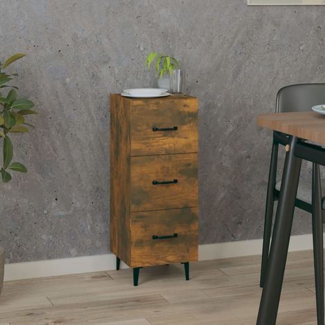 Sideboard Räuchereiche 34,5x34x90 cm Holzwerkstoff