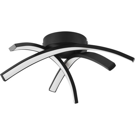 Eglo LED Deckenleuchte Destro-E schwarz weiß 37 x 35,5 cm Deckenlampen & Kronleuchter