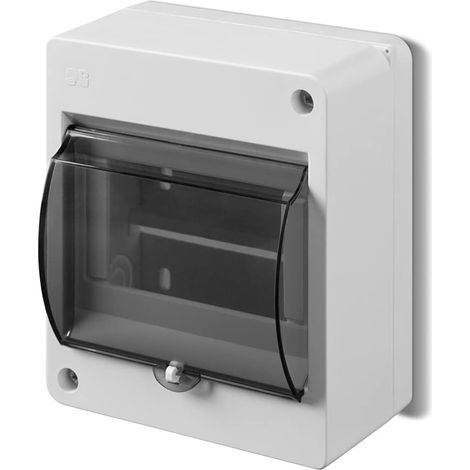 1 Boîtier électrique IP30 5 modules Rail DIN Plastique Montage saillie Domestique