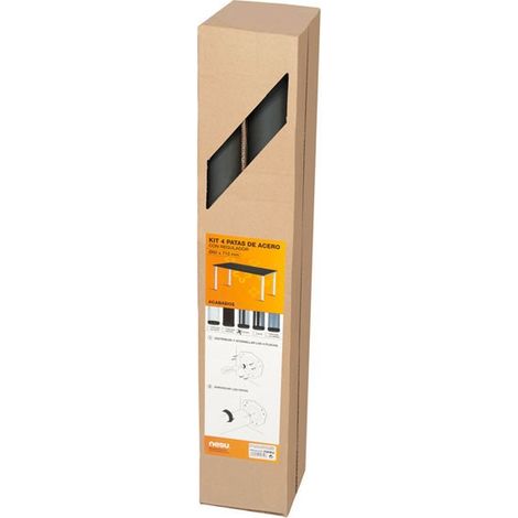 GAMBA TAVOLO ROTONDA CONFEZIONE/4 NERA - 60X710 MM