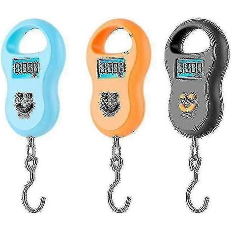 Balance suspendue portable 50 kg, à cadran, numérique, électronique, orange (1/5)