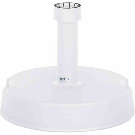 Betonständer 20 kg rund, weiß Kunststoffrohr 18-38 mm, mit Handmulden (1/4)