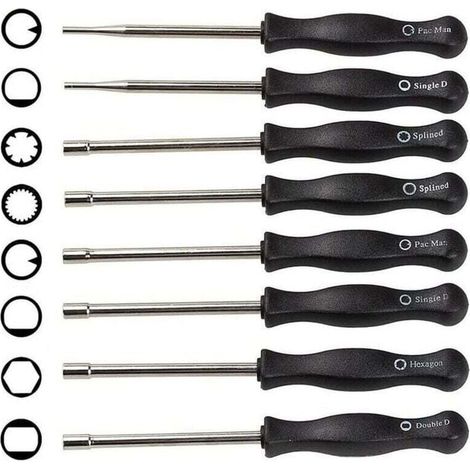 8PCS Tournevis de Carburateur Différents, Ensemble d'Outils de Réglage du Carburateur Réglage du Carburateur pour Moteurs 2 Temps (1/5)