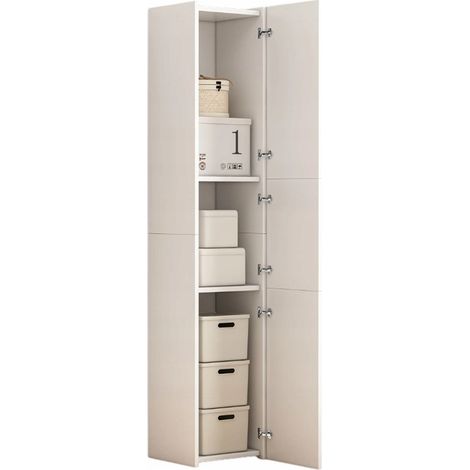 Armadio 30x170x30 cm di colore bianco, pratico e compatto.