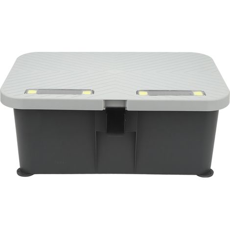 Coffre de chargement arrière 34L pour UTV, capacité 200KG, rangement avec éclairage solaire, compatible Polaris Ranger