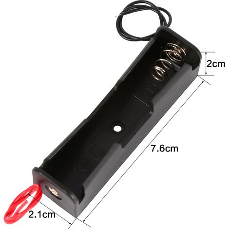 Boîtier de rangement pour batteries 18650 - Lot de 10 avec câbles de connexion (1/2)