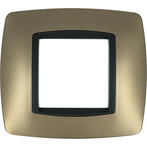 Placca Bombè Bronzo 502 2M Compatibile Bticino Living International (1/2)