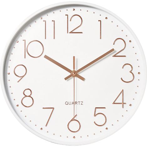 1 Horloge Murale Résine ABS, Peinture Métal, Échelle 3D, Décoration Intérieur (1/5)