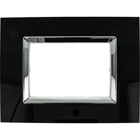 Placca Plexi 3M Moduli 503 Nera Plexiglass Compatibile Bticino Living (1/3)