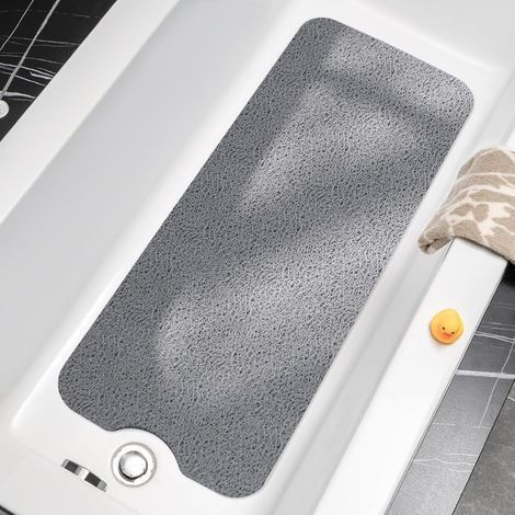 Alfombrilla de ducha antideslizante, 40 x 100 cm, alfombrilla de baño suave y cómoda con orificios de drenaje. (1/5)