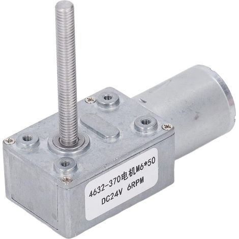 Moteur à Engrenage à Vis Sans Fin à Courant Continu, Moteur à Engrenage à Vis Sans Fin à Courant Continu 4632‑370 M6 X 50 Mm 6 Tr/min En Laiton En Aluminium Micro Réducteur à Vis Sans Fin Pour Treuil (1/5)