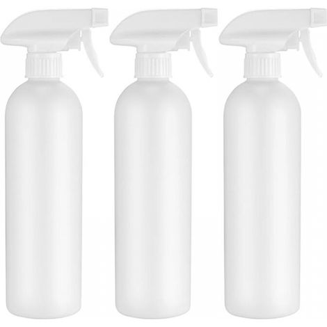 (White)3 Pieces Spray Bottles, 500ML Empty Spray Bottles, Plastic Pump Bottles for Garden Plant Hair Water Sprayer (1/5)