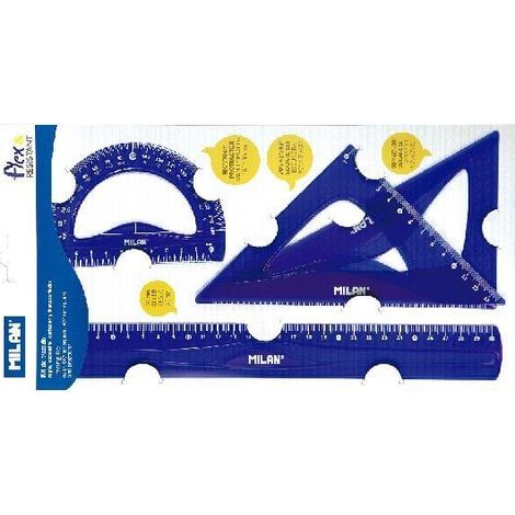 MILAN 4er-Set geometrische Lineale – langlebig und flexibel