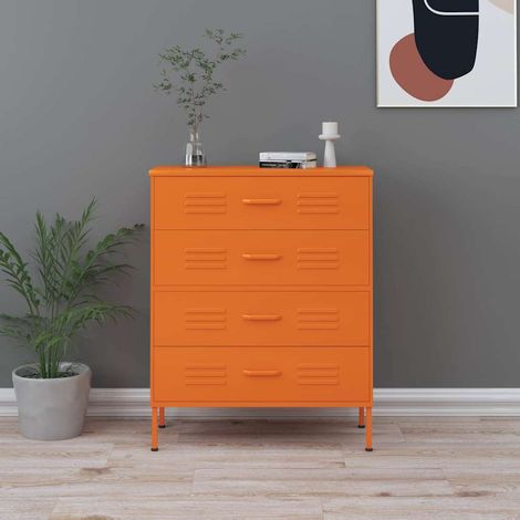Teenpull – Kommode Orange 80x35x101,5 cm Stahl (1/5)