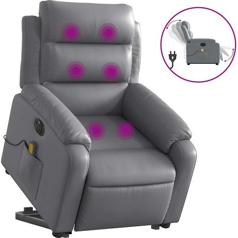 Maison Exclusive - Massagesessel mit Aufstehhilfe Elektrisch Grau