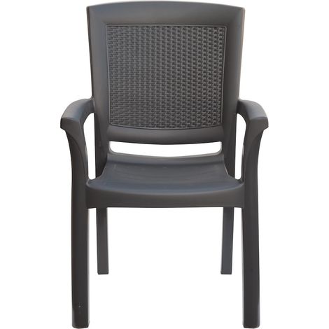 Maxi Rattan Sessel Anthrazit