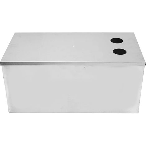 Gewerblicher Fettabscheider – Fettabscheider aus Edelstahl für Restaurants und Küchen – 3-stufiger Öl- und Wasserabscheider – Großes Fassungsvermögen – 50 x 25 cm