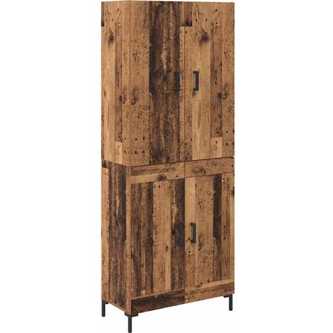 Buffet Haut Armoire Bois Ancien 69,5 x 34 x 180 cm Bois d'ingénierie (1/5)
