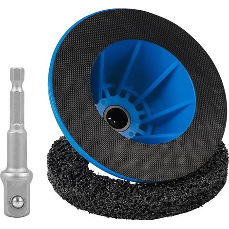Ponceuse de moyeu de roue Ø 90 mm intérieur, Ø extérieur 150 mm, nettoyant de moyeu de roue avec entraînement carré 1/2", adaptateur, outil pour le nettoyage des jantes, l'élimination de la (1/5)
