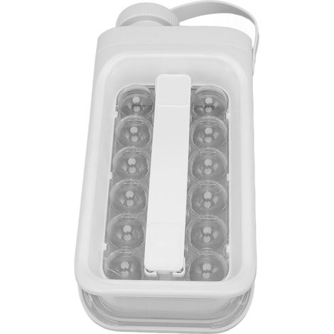 Set mit 2 Eiswürfelformen mit Ausgießer, Kaltwasserbehälter für den Kühlschrank, für Zuhause, weiß, 2 Stück (1/5)