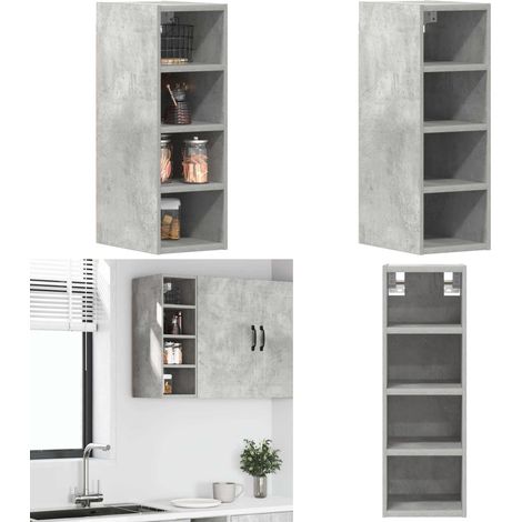 vidaXL Hängeschrank Betongrau 20x29,5x60 cm Holzwerkstoff (1/5)