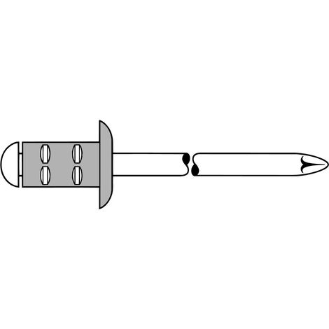 Gesipa 1433851 Blindniete (Ø x L) 4.8 mm x 17 mm Stahl Aluminium 50 St. (1/3)