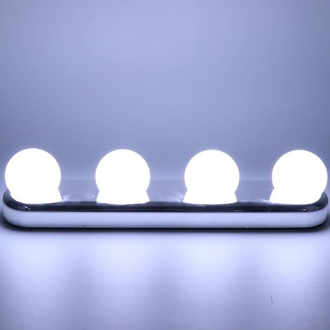 Lampe De Coiffeuse, Applique Murale De Maquillage à Ventouse à 4 LED Adaptée à Tout Maquillage Et Activités De Plein Air Où L'éclairage Est Nécessaire (1/5)