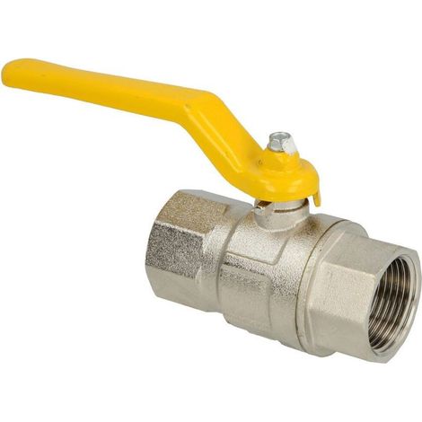 Robinet à bille gaz 1/4" FF x 1/4'' FF