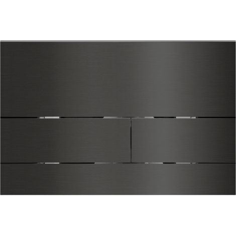 BALNEO - plaque de commande FLO en acier inoxydable gris foncé Gun Metal - plaque double touche (1/5)