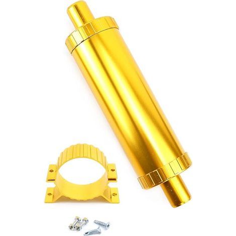 Silencieux d'échappement rond en acier inoxydable, 24 mm, doré, convient aux voitures, camions, camping-cars et caravanes. (1/5)