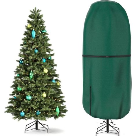 Telo di copertura verticale per albero di Natale, resistente agli strappi e regolabile, 25 x 108 pollici, impermeabile e antipolvere.