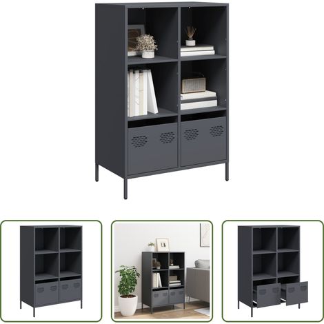vidaXL Stahl - Highboard Anthrazit 68x39x103,5 cm Stahl (1/5)