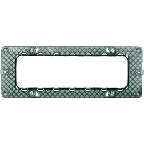 Supporto ettroit compatibile vimar plana 7 moduli verde - ev0207