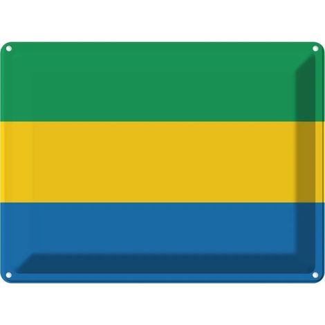 Plaque métallique 30x40 cm, blason du Gabon (1/5)