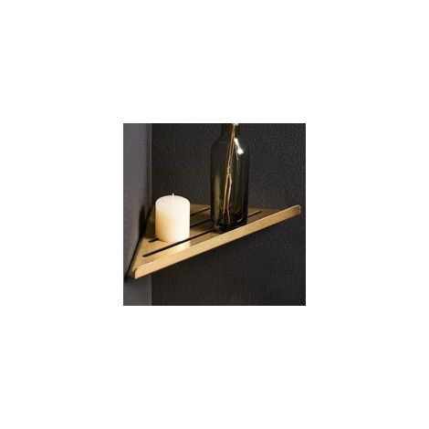 Eckduschablage fürs Badezimmer – Dreieckige, schwebende Edelstahlablage – Für Shampoo, Kosmetik und Gewürzflaschen – Wandmontage – Gold (1/5)