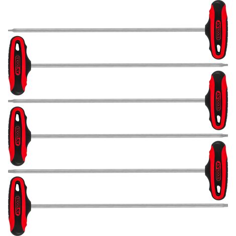 Jeu de 6 clés mâles TORX® à poignée en T, L.375 mm